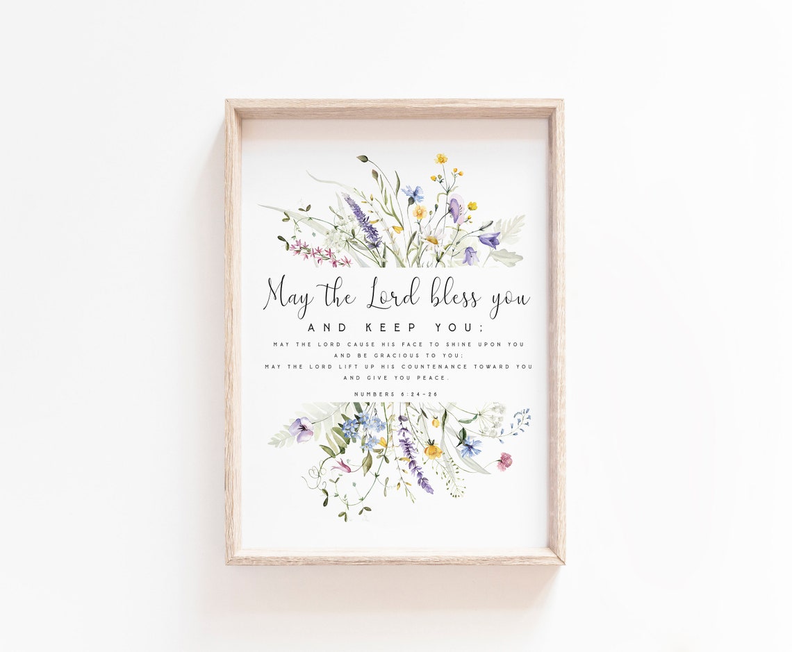 May The Lord Bless You And Keep You, Numbers 6:24-26 Art Print - Image 2
