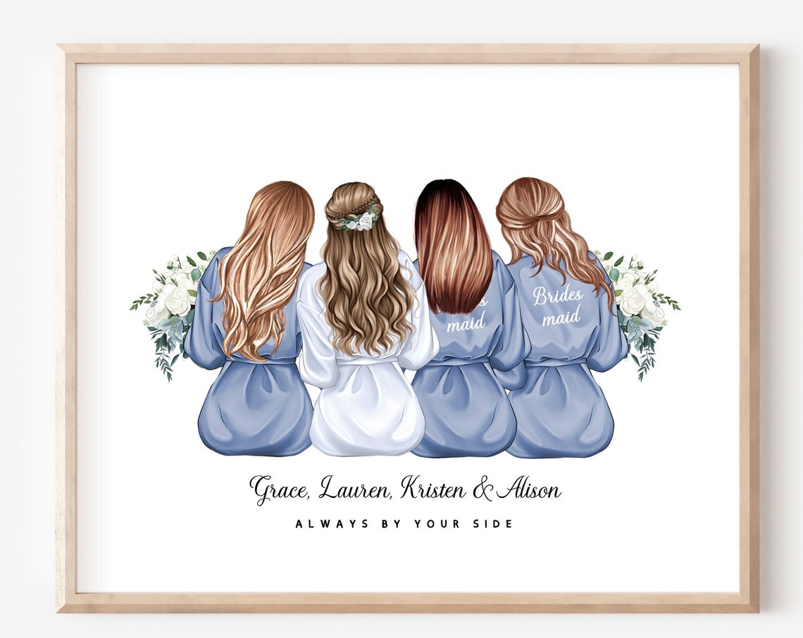 Custom Bridal Gift For Bride Bride And Bridesmaids Personalised Print Bridal Hen Party Gift Bride Squad Bride Tribe Team Bride