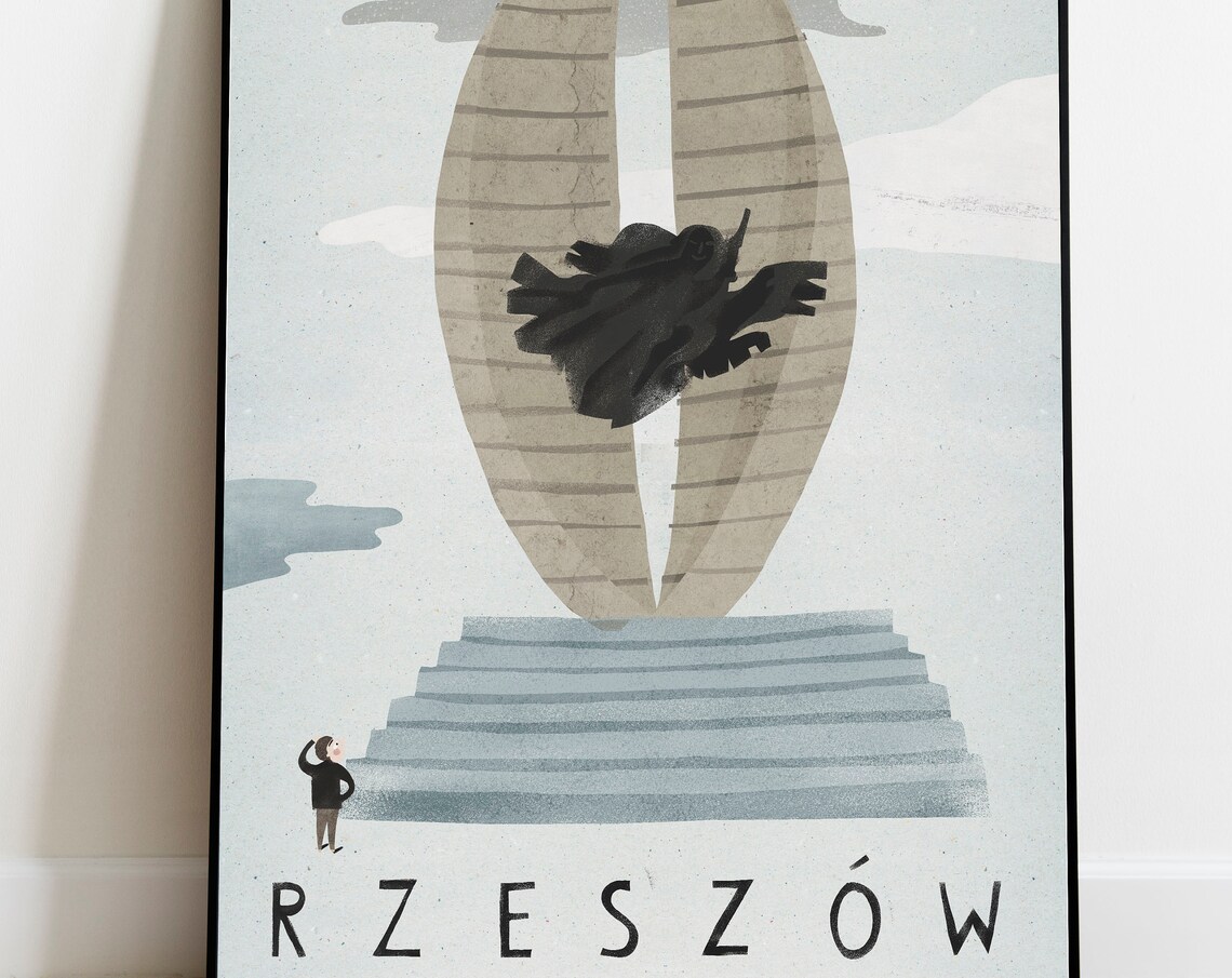 Rzeszw Poland Vintage Travel Poster Art Print