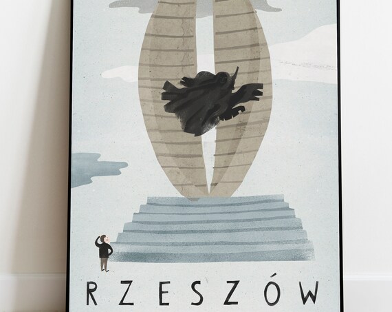 Rzeszw Poland Vintage Travel Poster Art Print