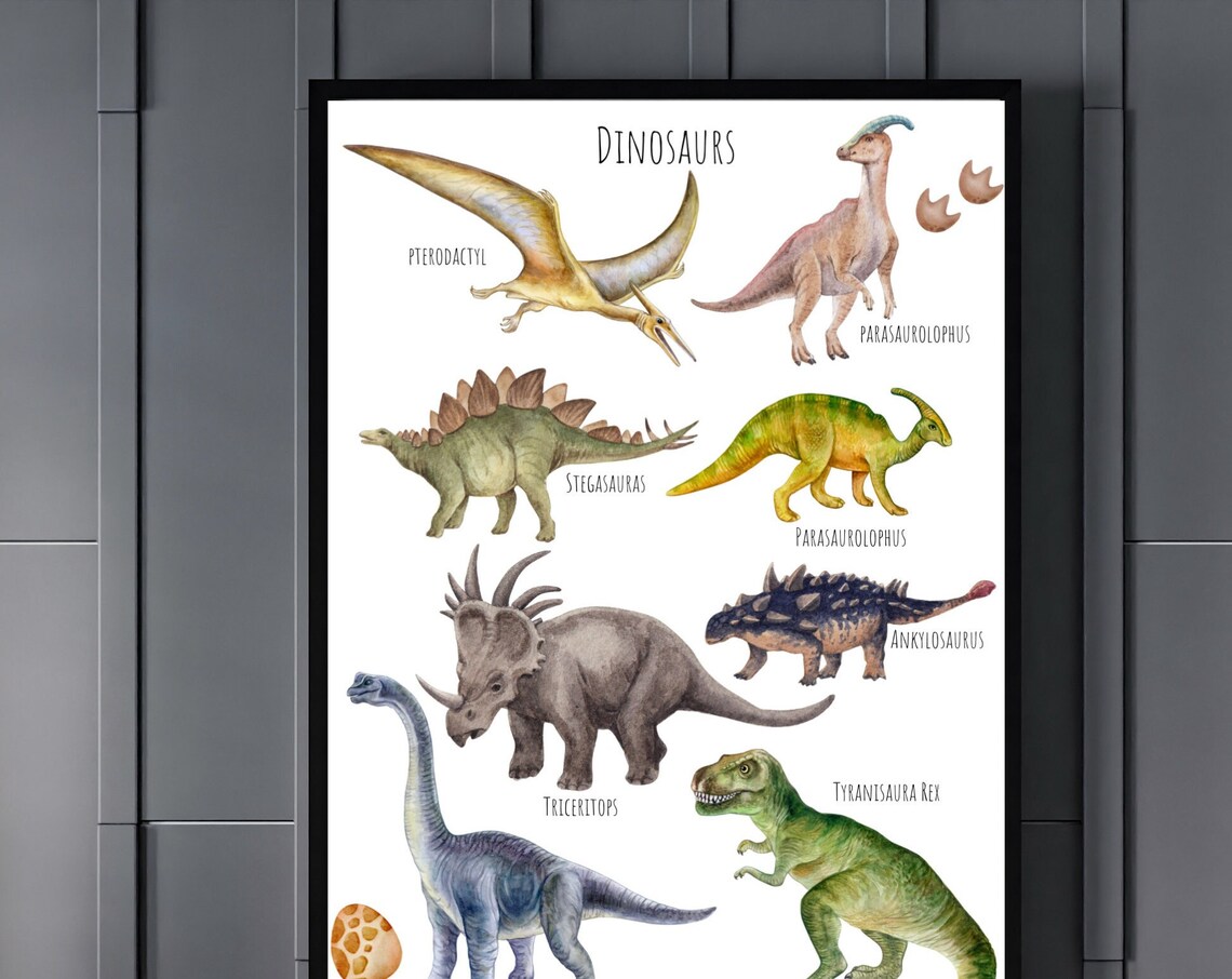 Dinosaurs Poster, Unique Dinosaur Selection