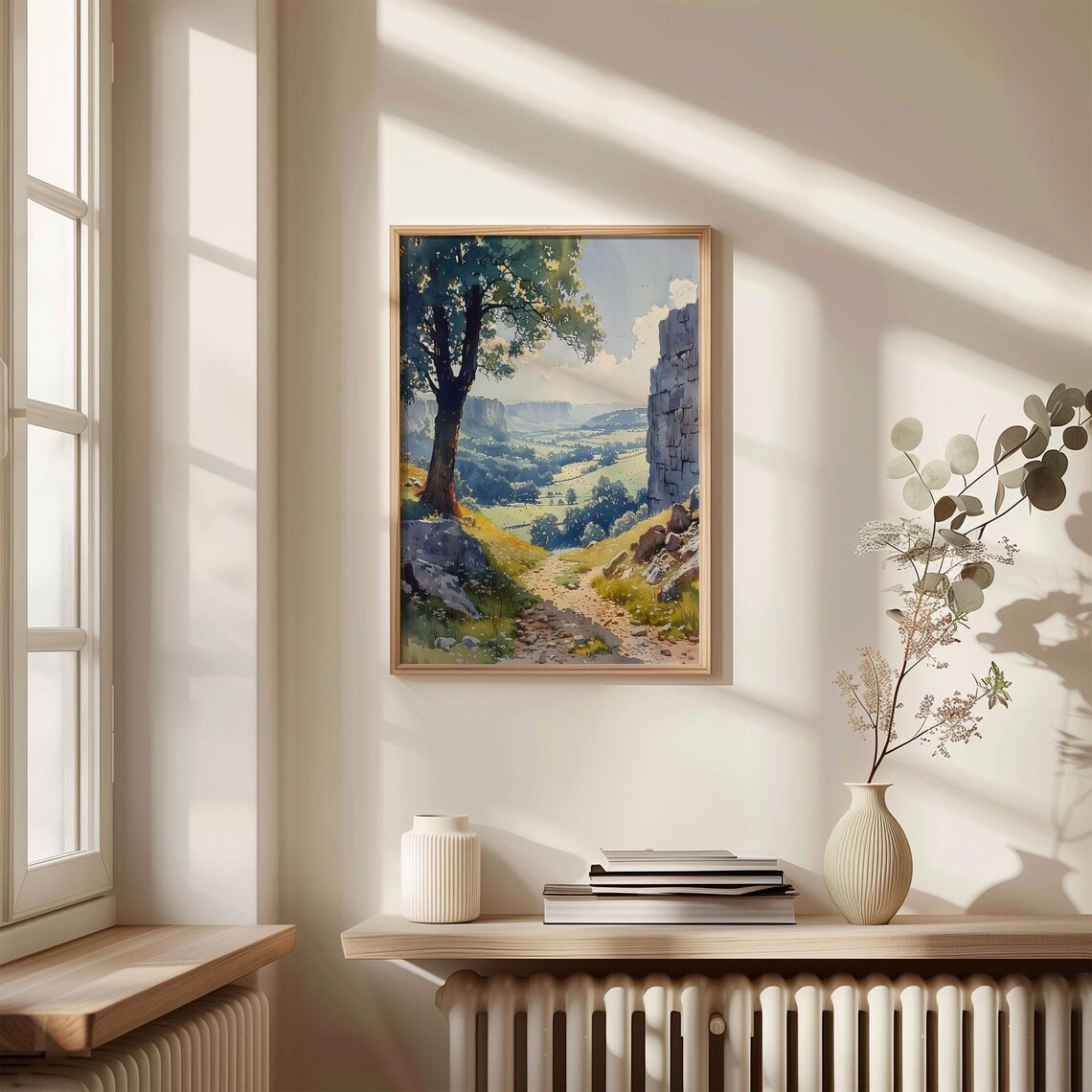 Yorkshire Dales National Park Countryside Watercolor Painting Poster - Image 4