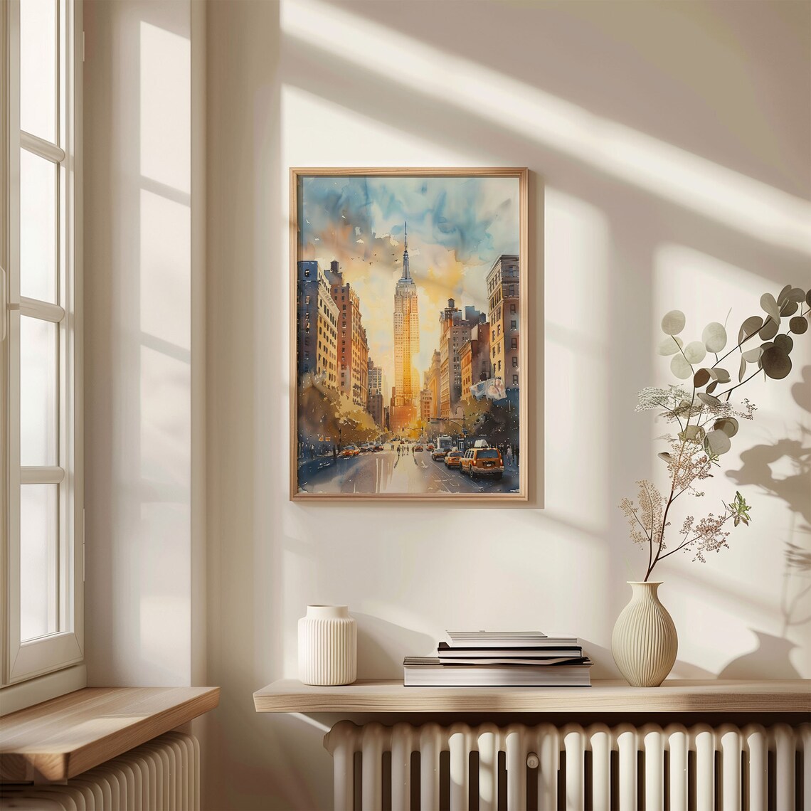 New York Watercolor Painting Travel Poster, USA City - Image 4