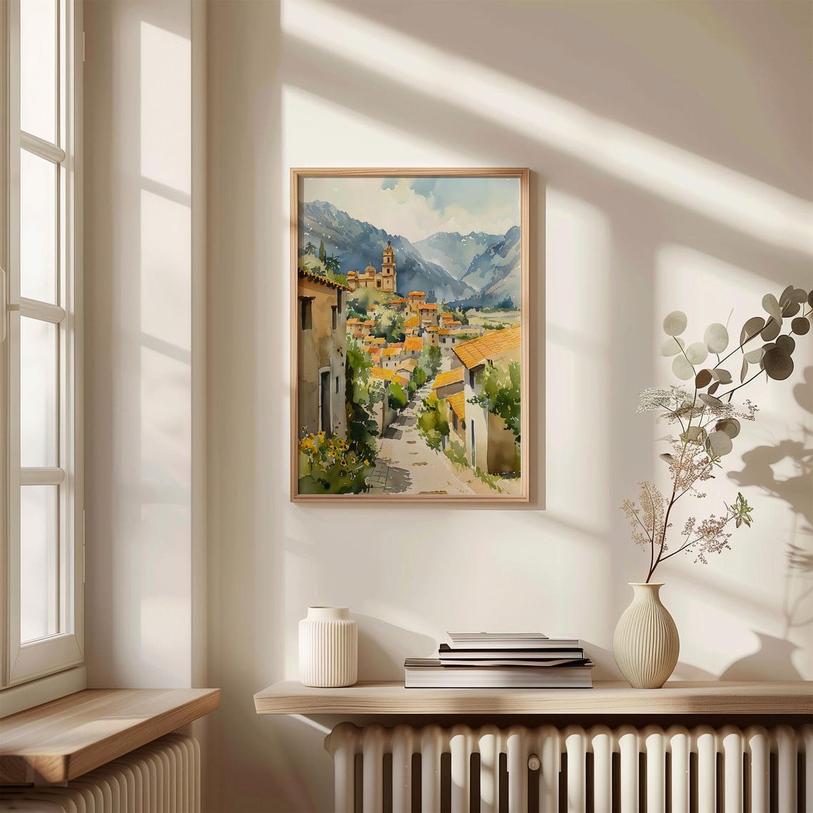 Cusco Peru Andean Mountain Village Watercolor Painting Poster - Image 4