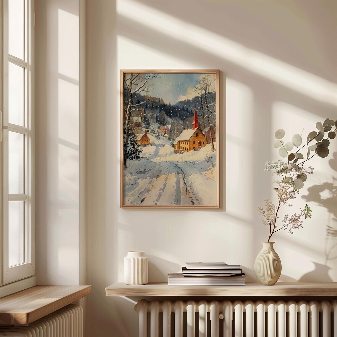 Vermont Watercolor Painting, Stowe Travel Poster - Image 4