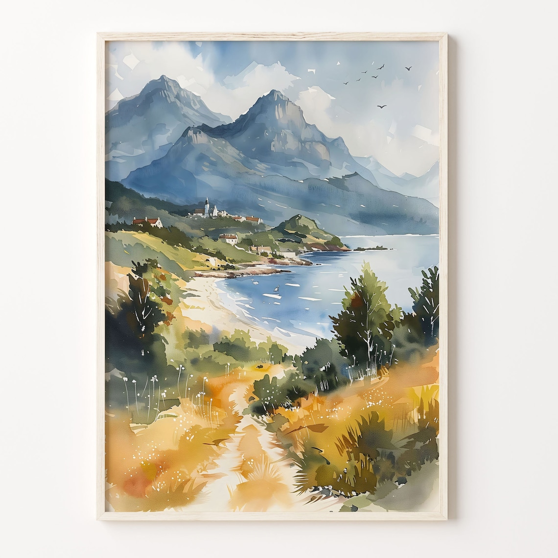 Isle Of Arran Watercolor Painting Scotland Art Print