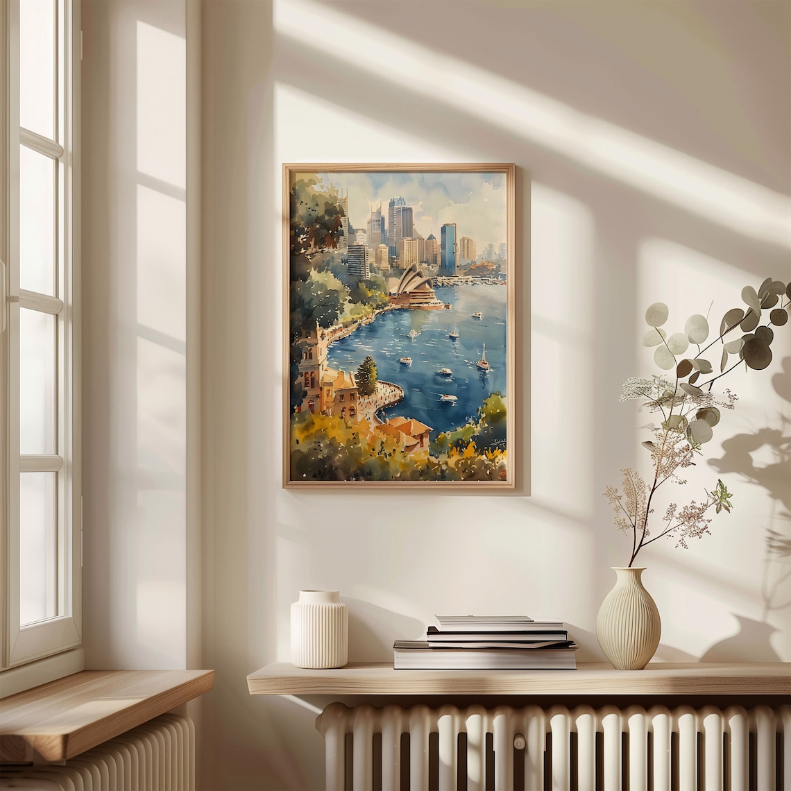Sydney Watercolor Travel Poster, Traditional City Collection - Image 4