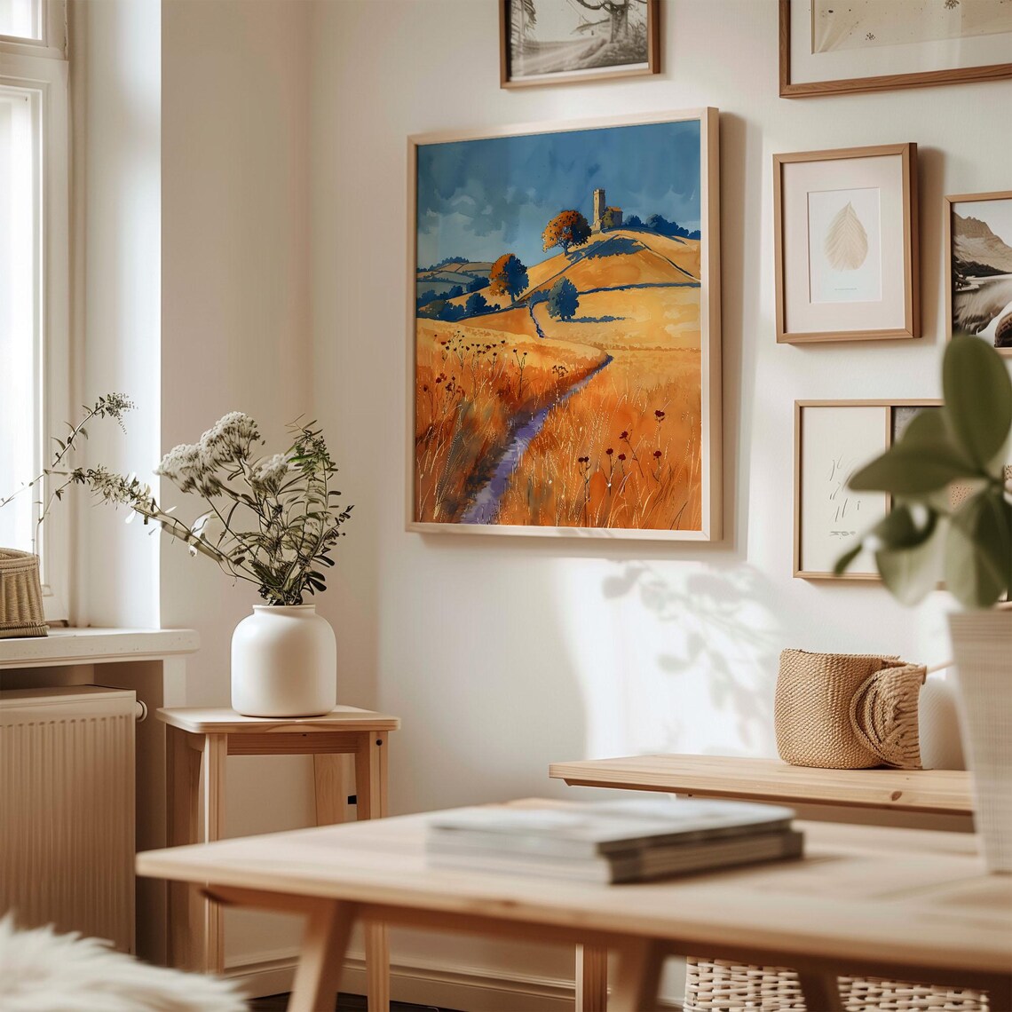 Glastonbury Tor Watercolor Painting Art Print, England - Image 3