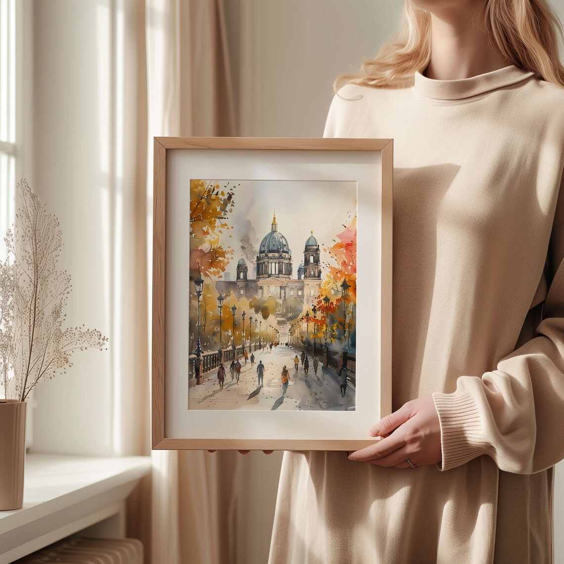 Berlin Watercolor Painting Art Print, Travel Decor - Image 2