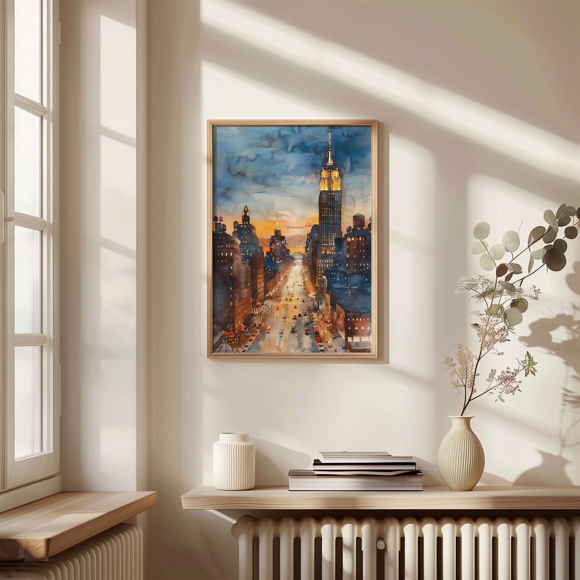 New York Watercolor Skyline Travel Poster - Image 4