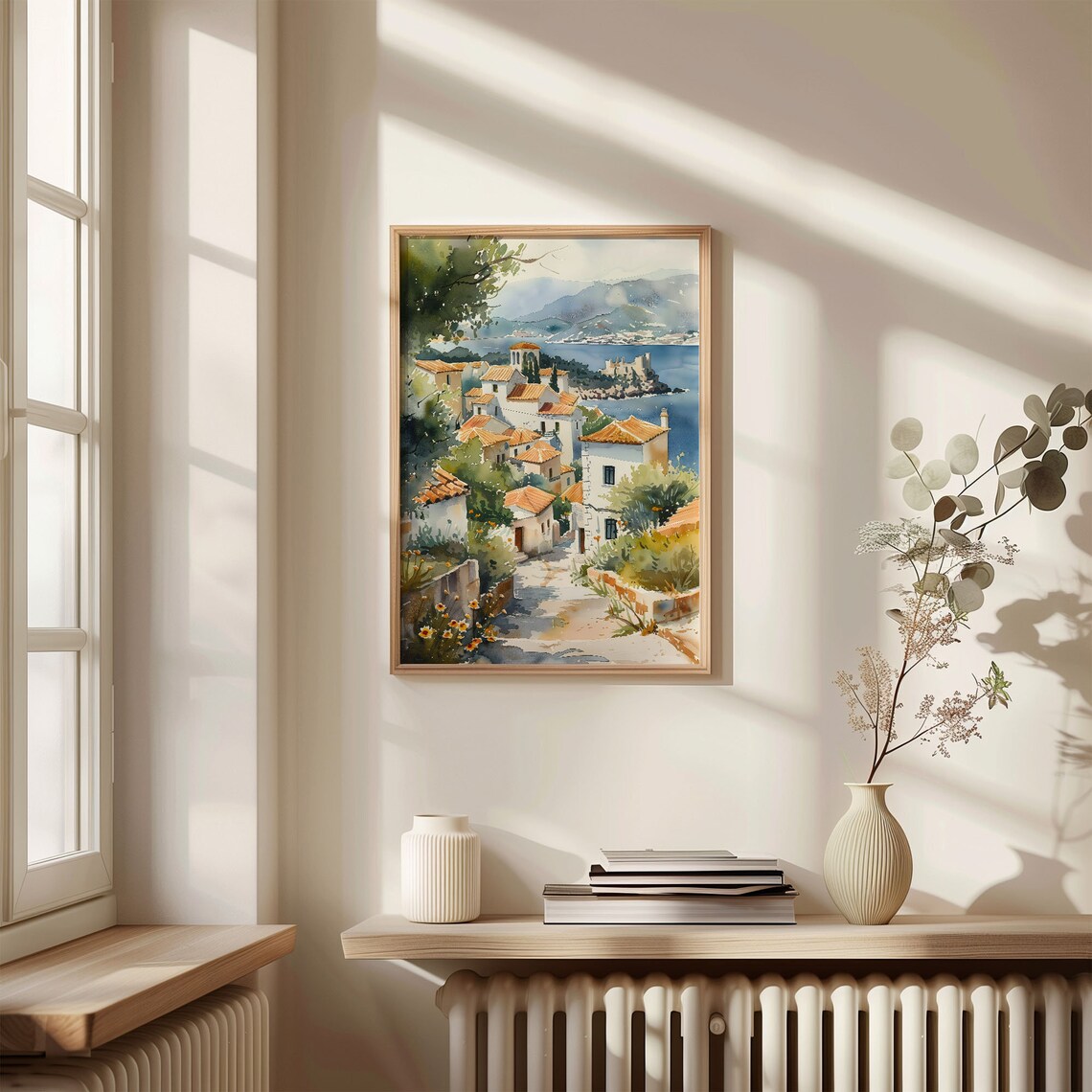 Rhodes Watercolor Travel Poster, Greece Wall Art - Image 4