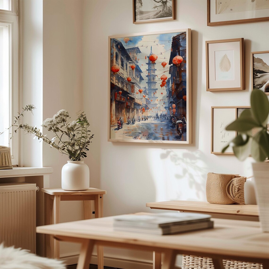 Bangkok Watercolor Painting, Thailand Travel Poster - Image 3