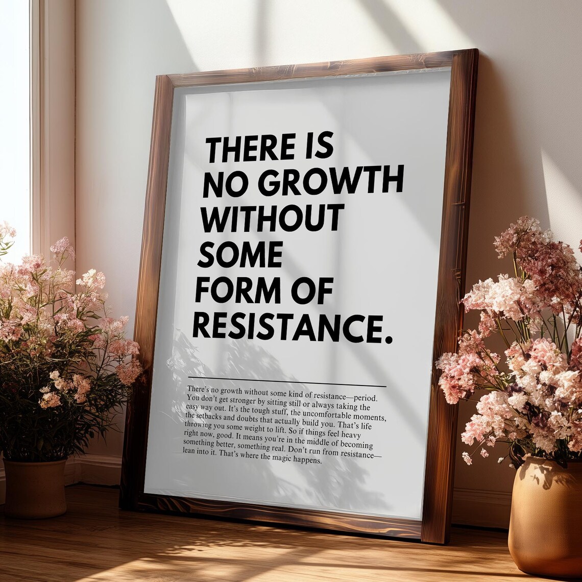 Resistance Workplace Motivational Quote Art Print