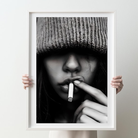 Woman Portrait Fine Art Black And White Photography Print Poster Wall Home Decor