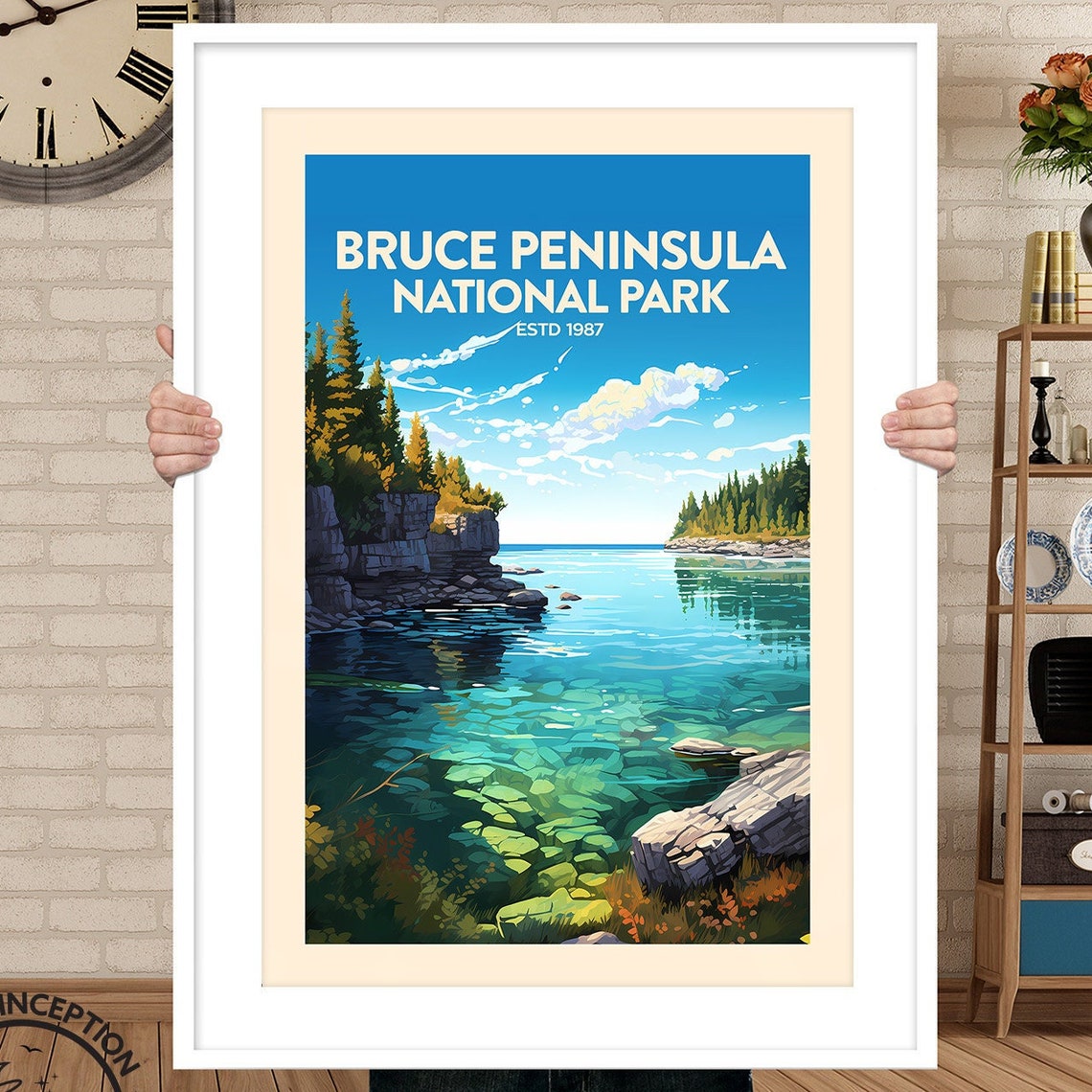 Bruce Peninsula National Park Canada Georgian Bay Cliffs Poster