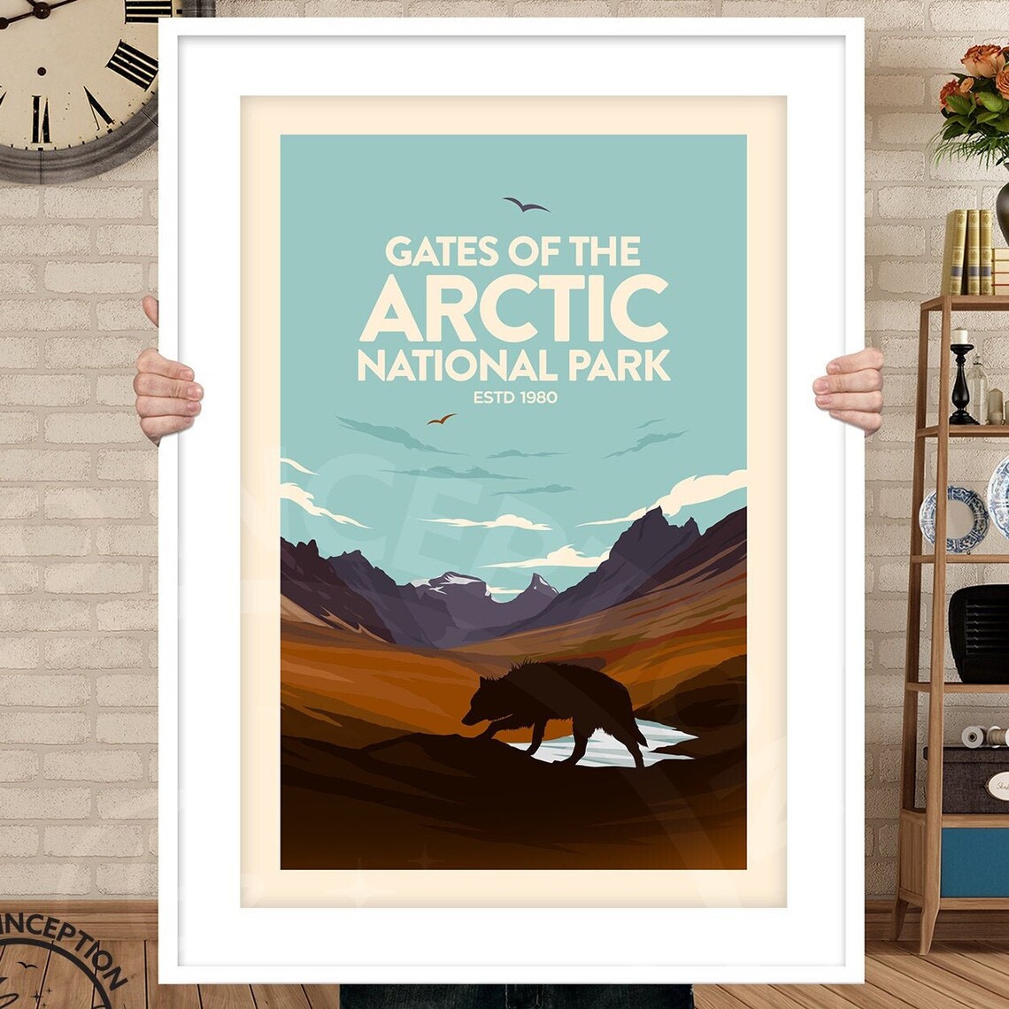 Gates Of The Arctic National Park Wild Wolf Valley Sunset Poster