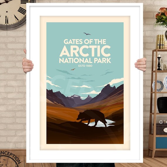 Gates Of The Arctic National Park Wild Wolf Valley Sunset Poster