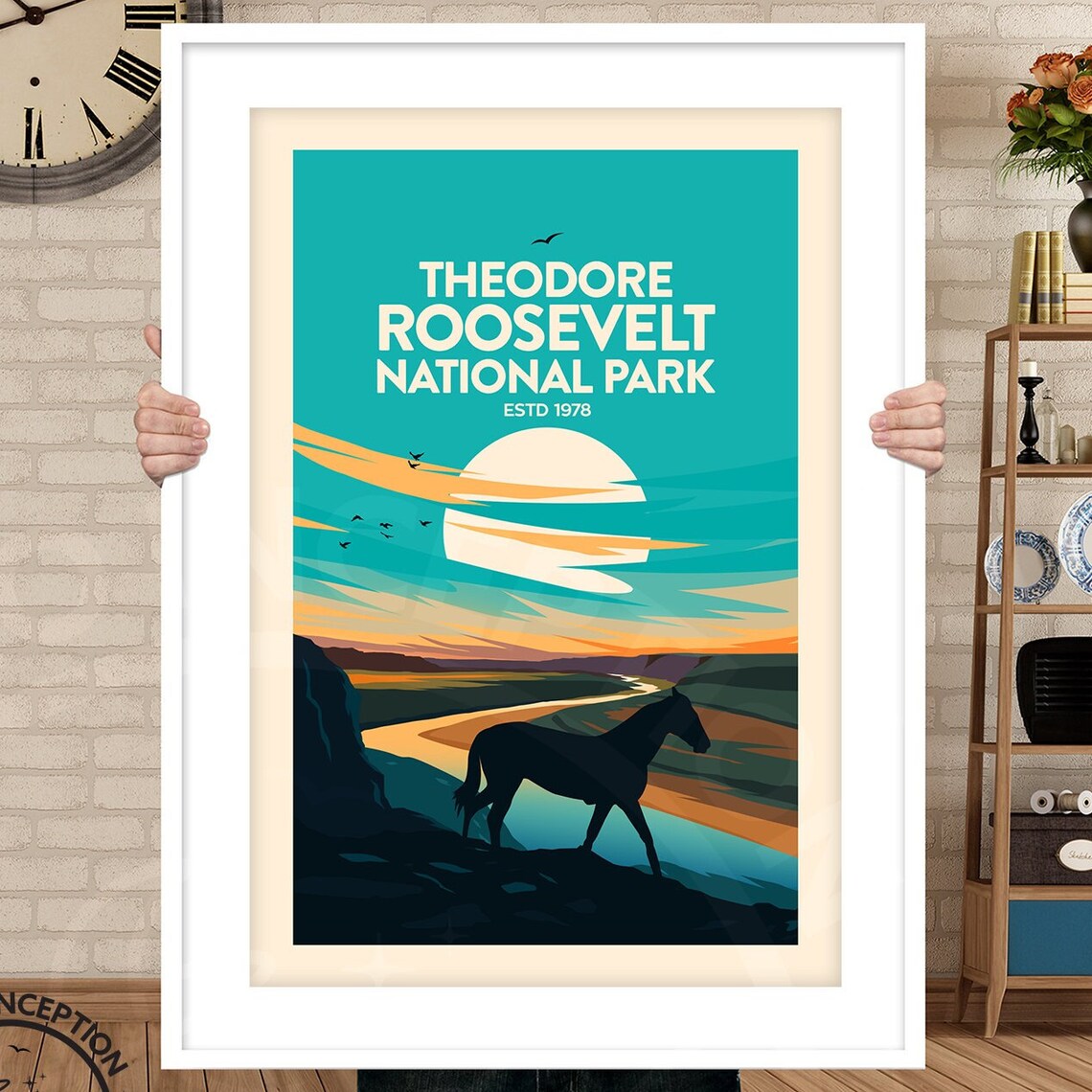 Theodore Roosevelt National Park North Dakota Travel Poster