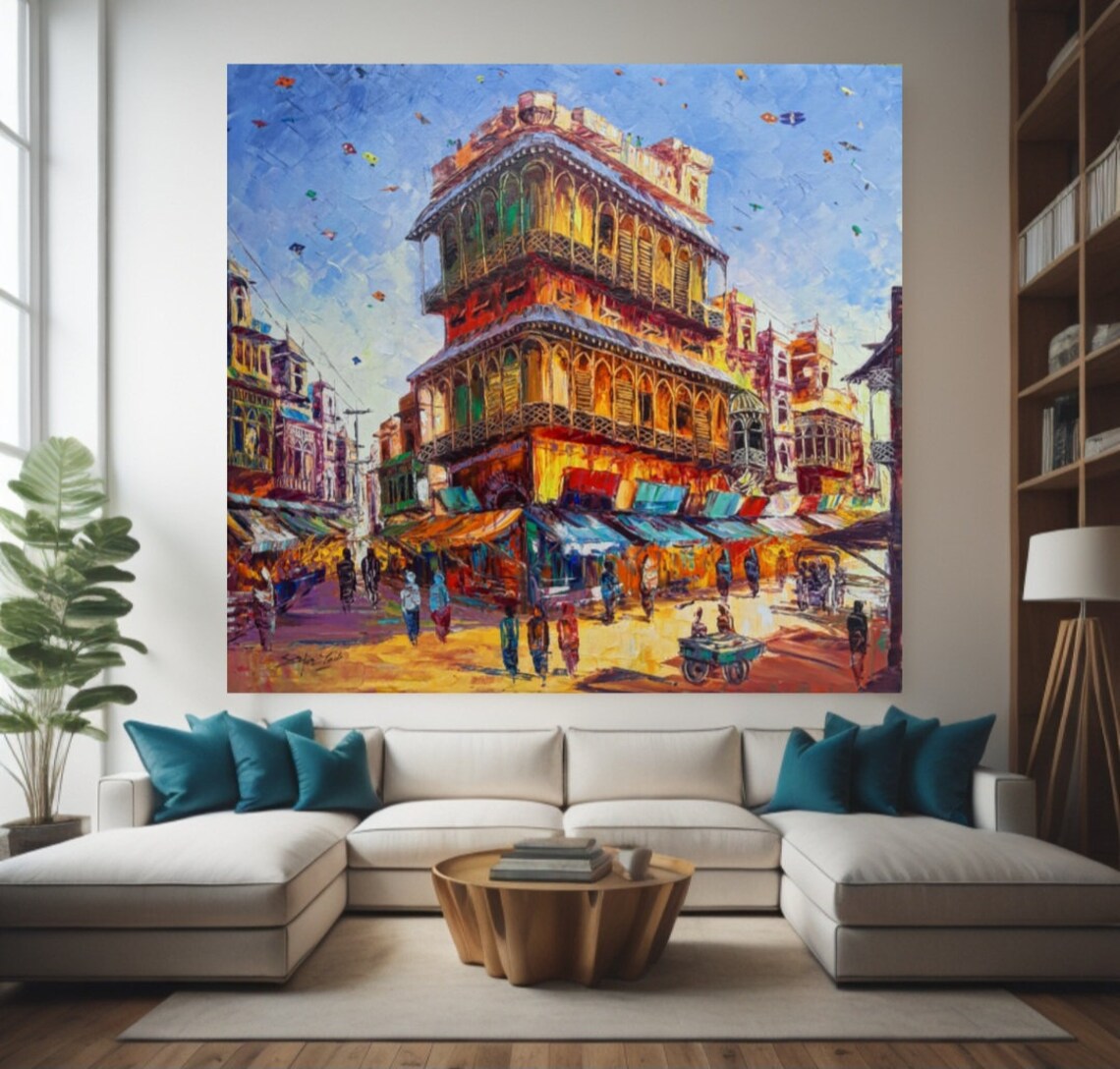 City Wall Art, Mid-Century Modern Indian Art Print - Image 2