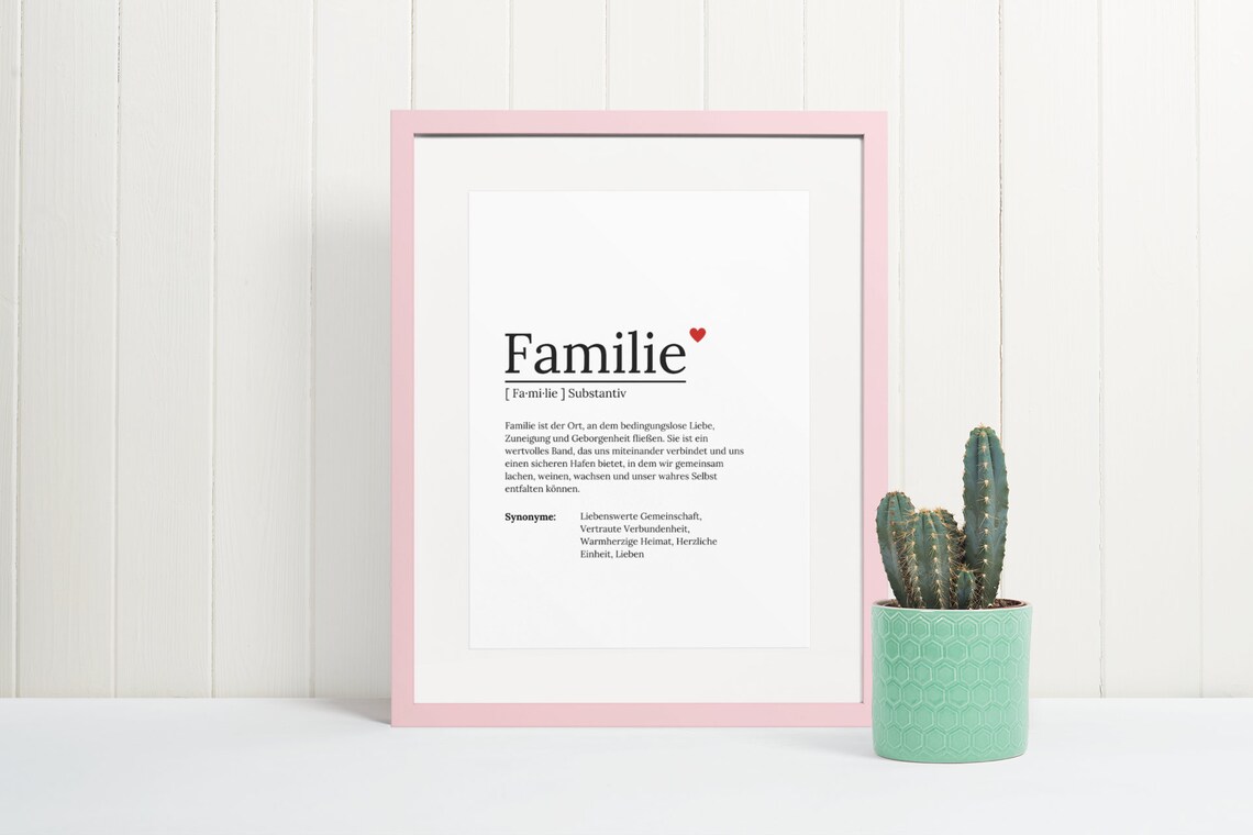 Family Definition Poster, Meaning Love Decoration - Image 2