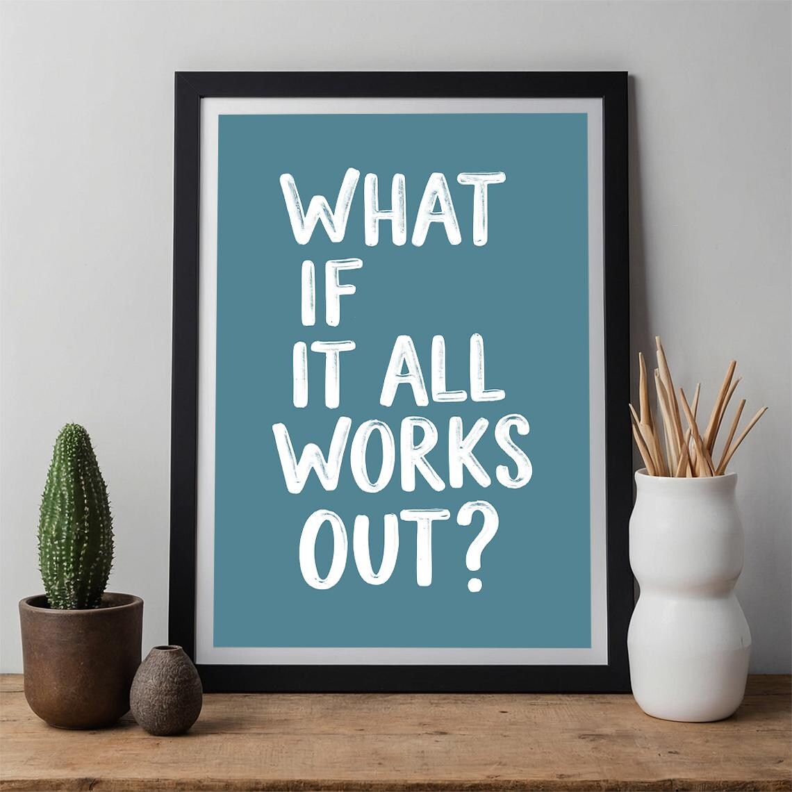 Hopeful Quote Art Print Minimalist Affirmation Anxiety Relief
