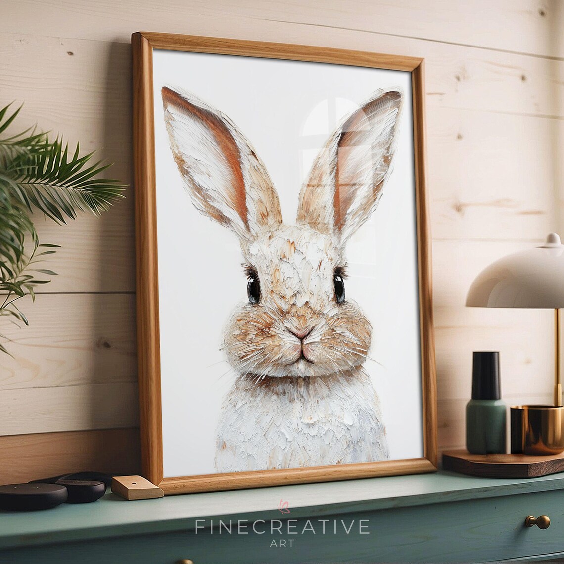 Easter Bunny Minimalist Rabbit Art Print, Modern Spring - Image 2