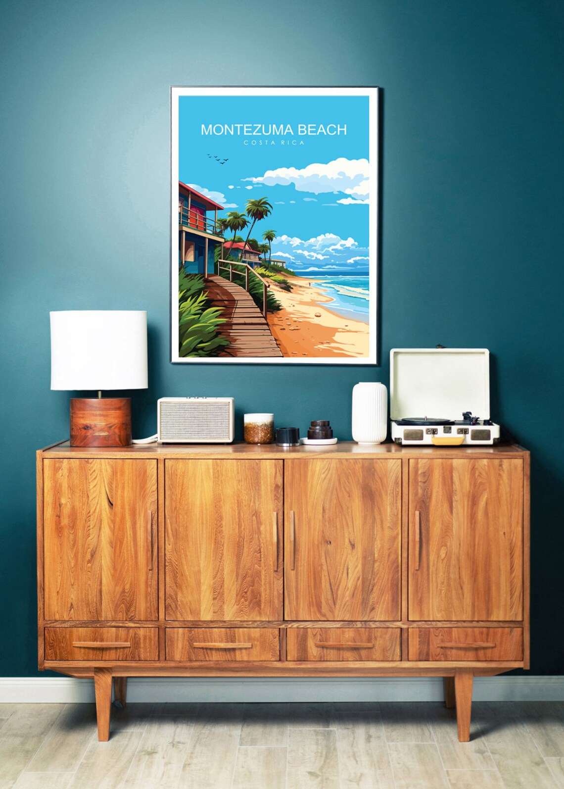 Montezuma Beach Costa Rica Travel Poster - Image 2