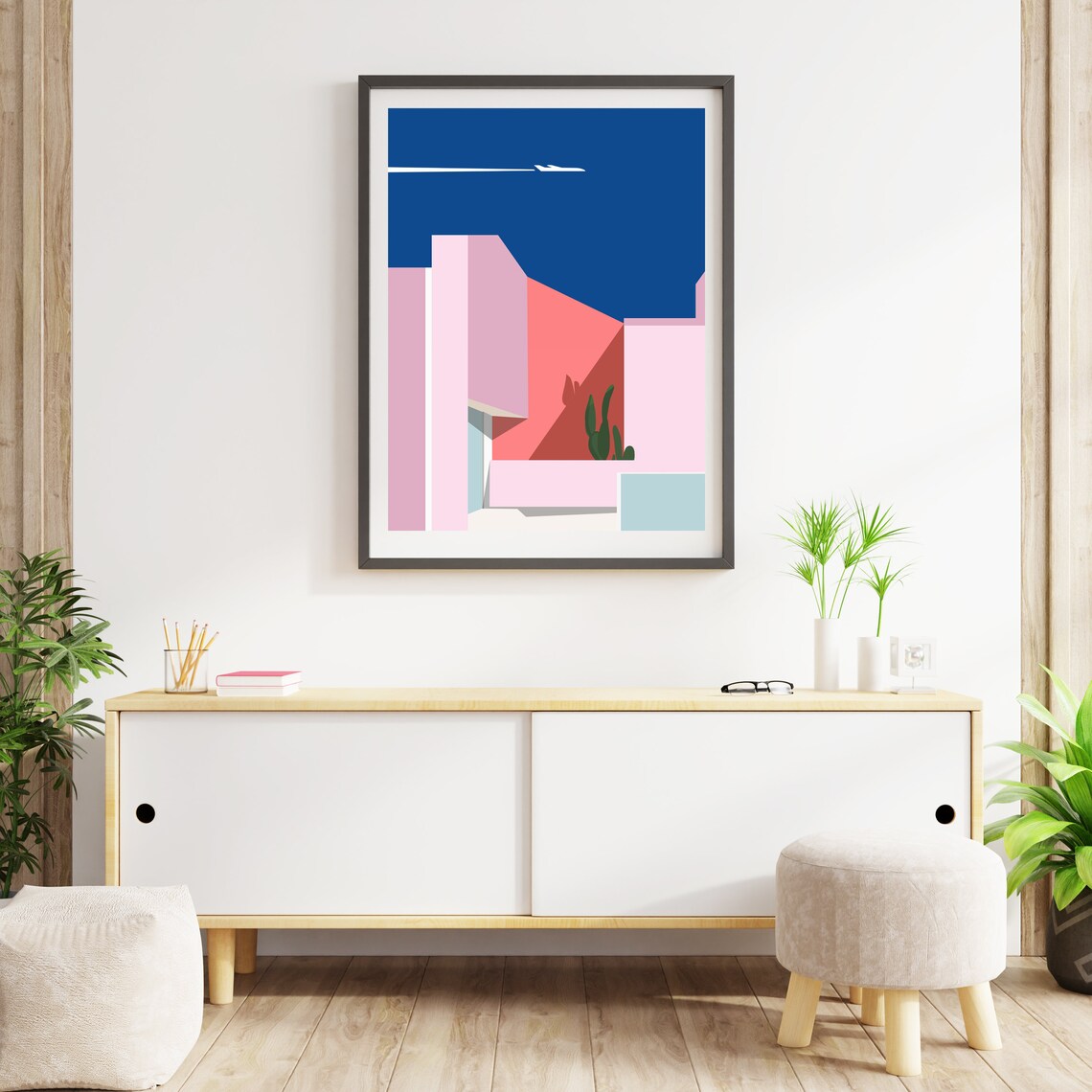Art Deco Architectural Poster, Colourful Wall Art - Image 3