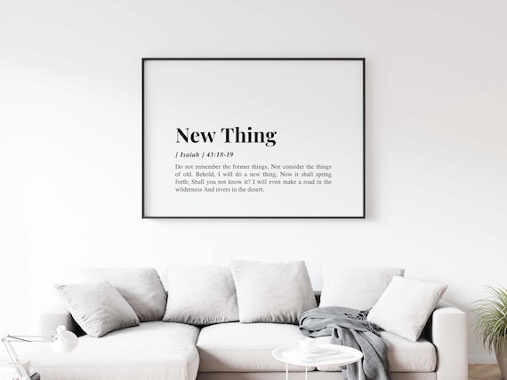 New Thing Isaiah 43:18-19 Bible Verse Horizontal Minimalist Poster