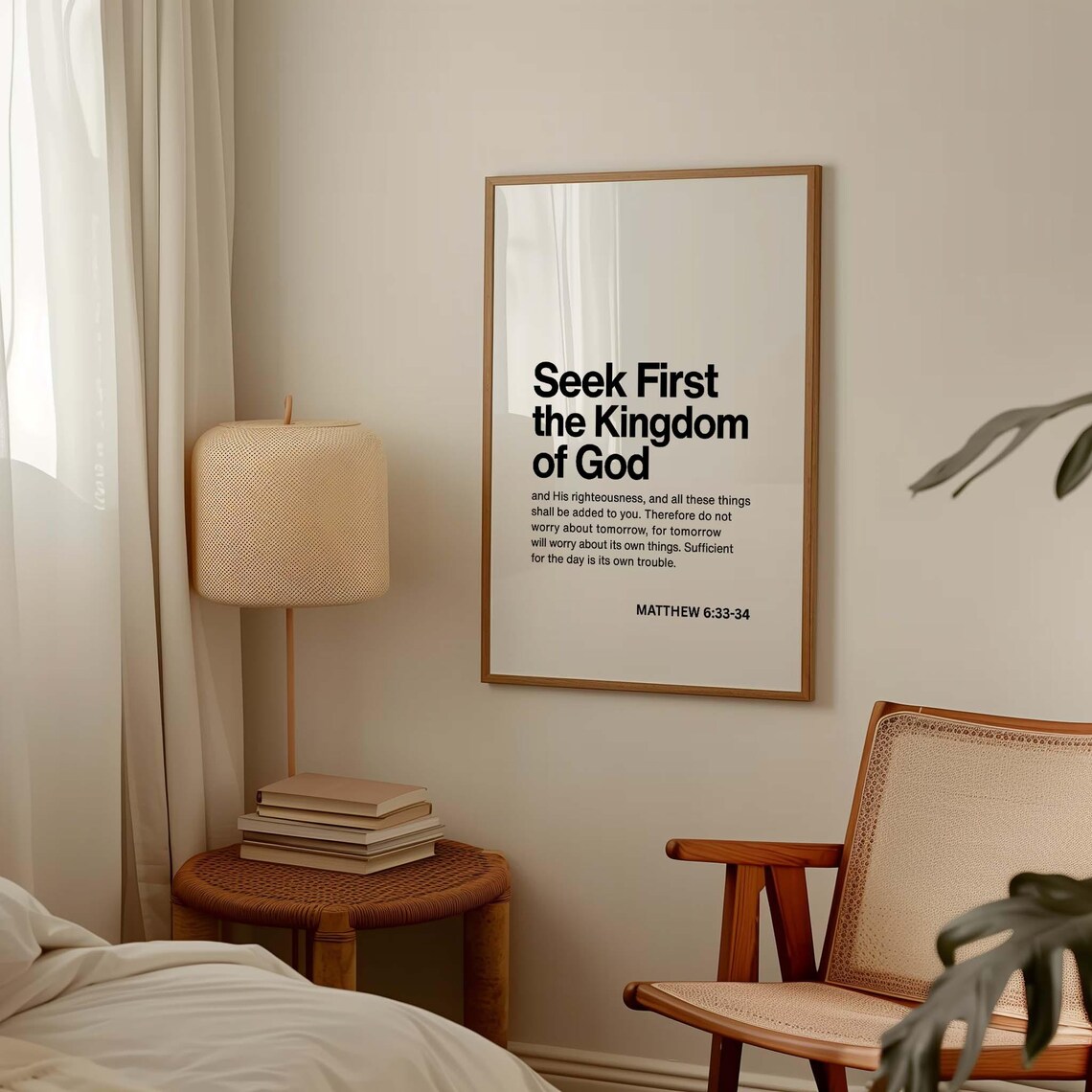 Matthew 6:33 Seek First The Kingdom Of God, Art Print