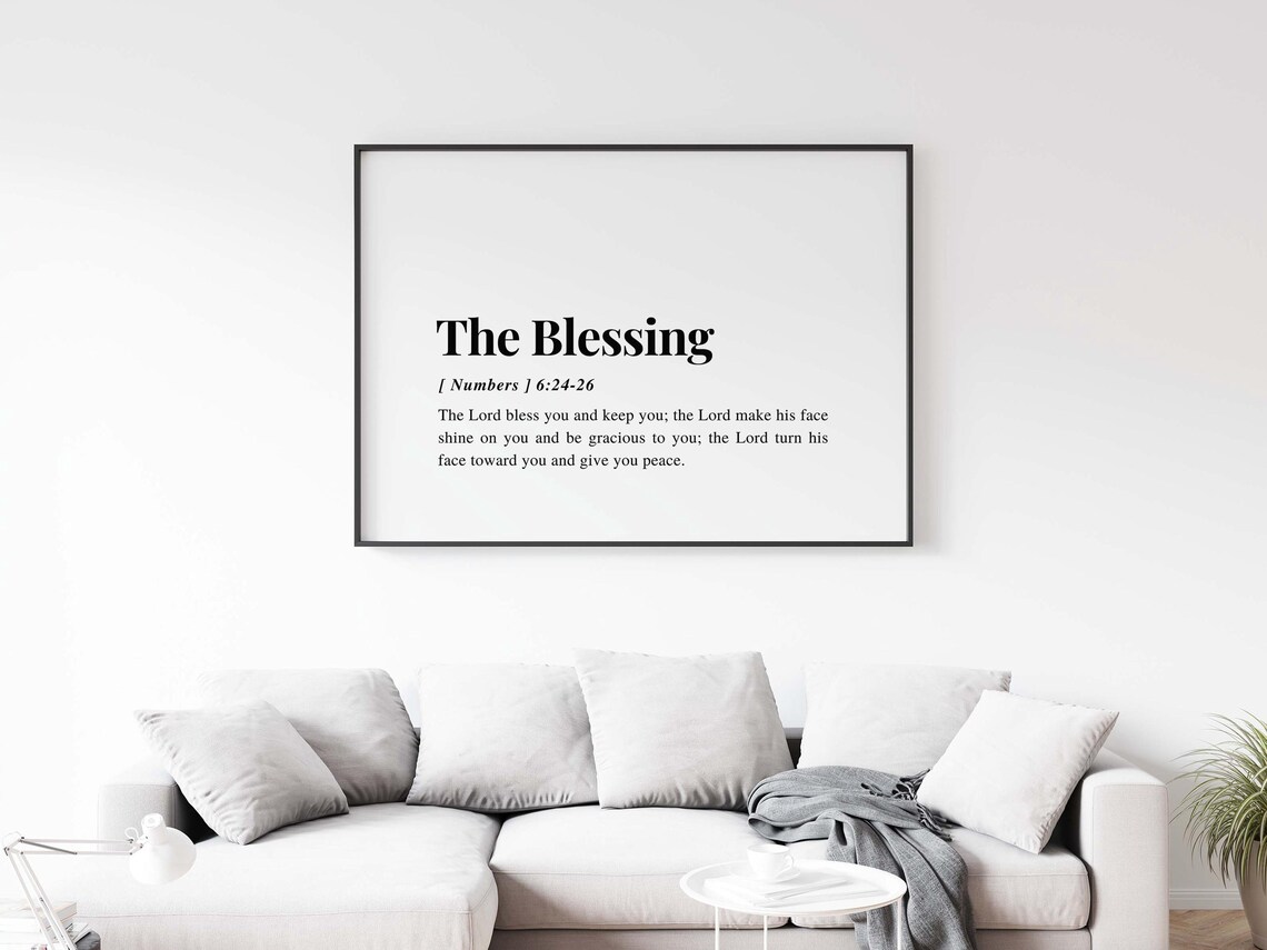 Numbers 6:24-26 Niv, Bible Verse Art Print