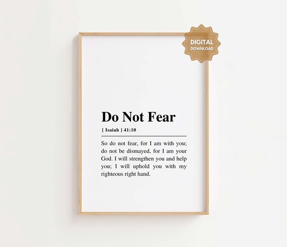 Isaiah 41:10 Bible Verse Wall Art, Scripture