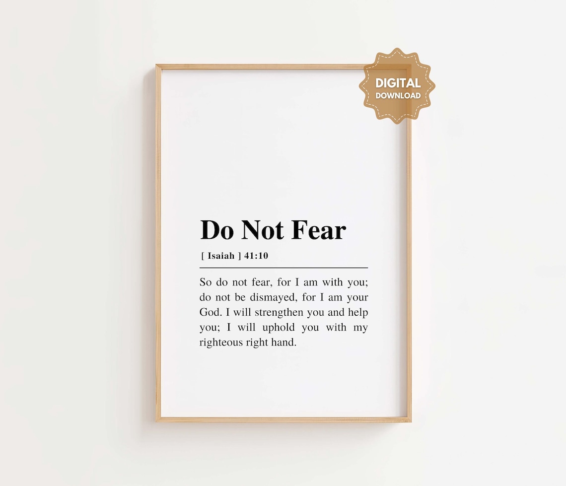 Isaiah 41:10 Bible Verse Wall Art, Scripture