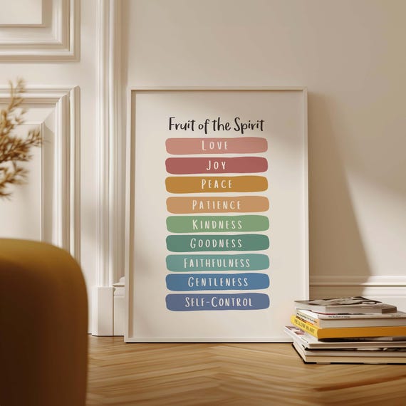 Fruit Of The Spirit Scripture Art Christian Nursery Decor