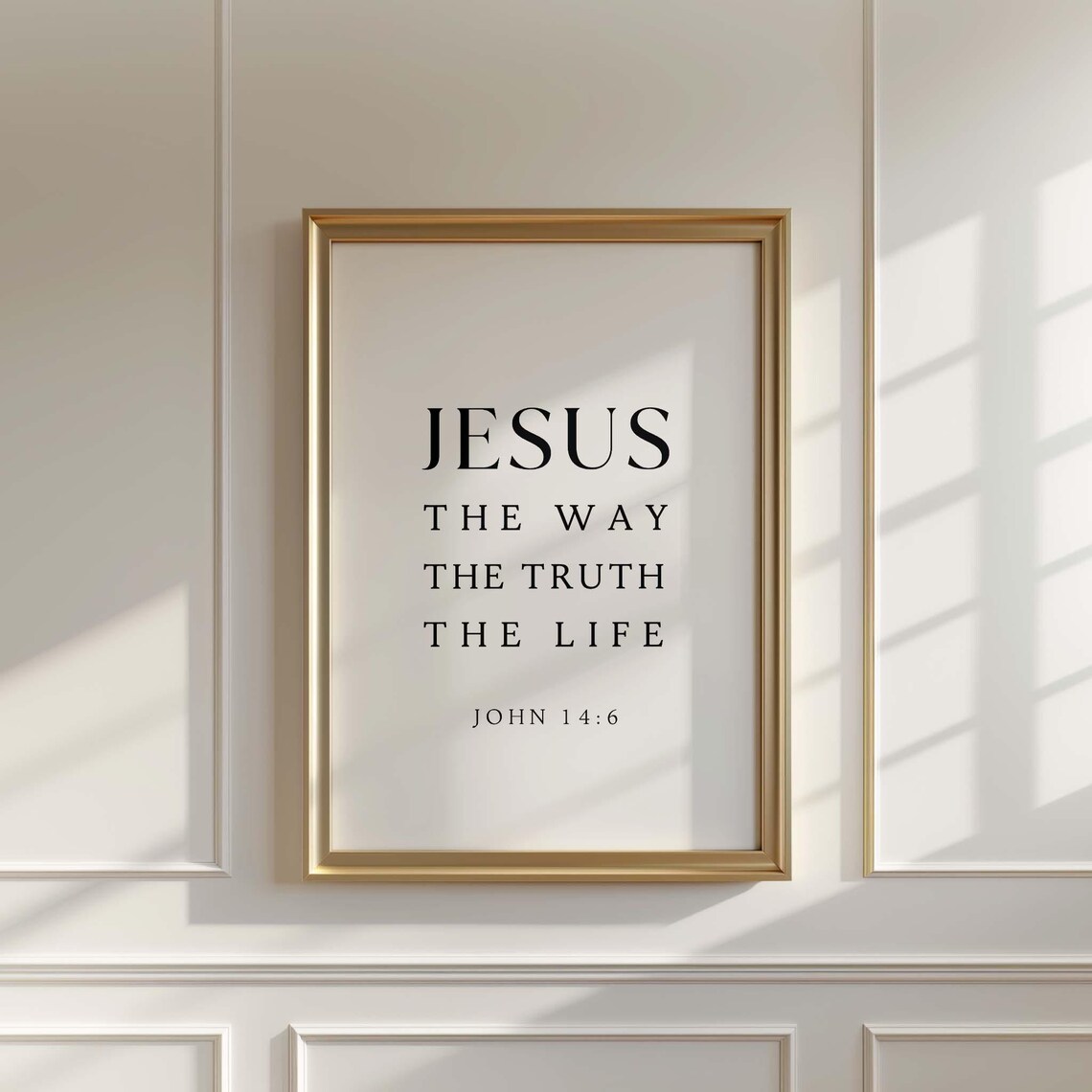 John 146 I Am The Way Truth And Life Bible Verse Wall Art Christian Scripture Print