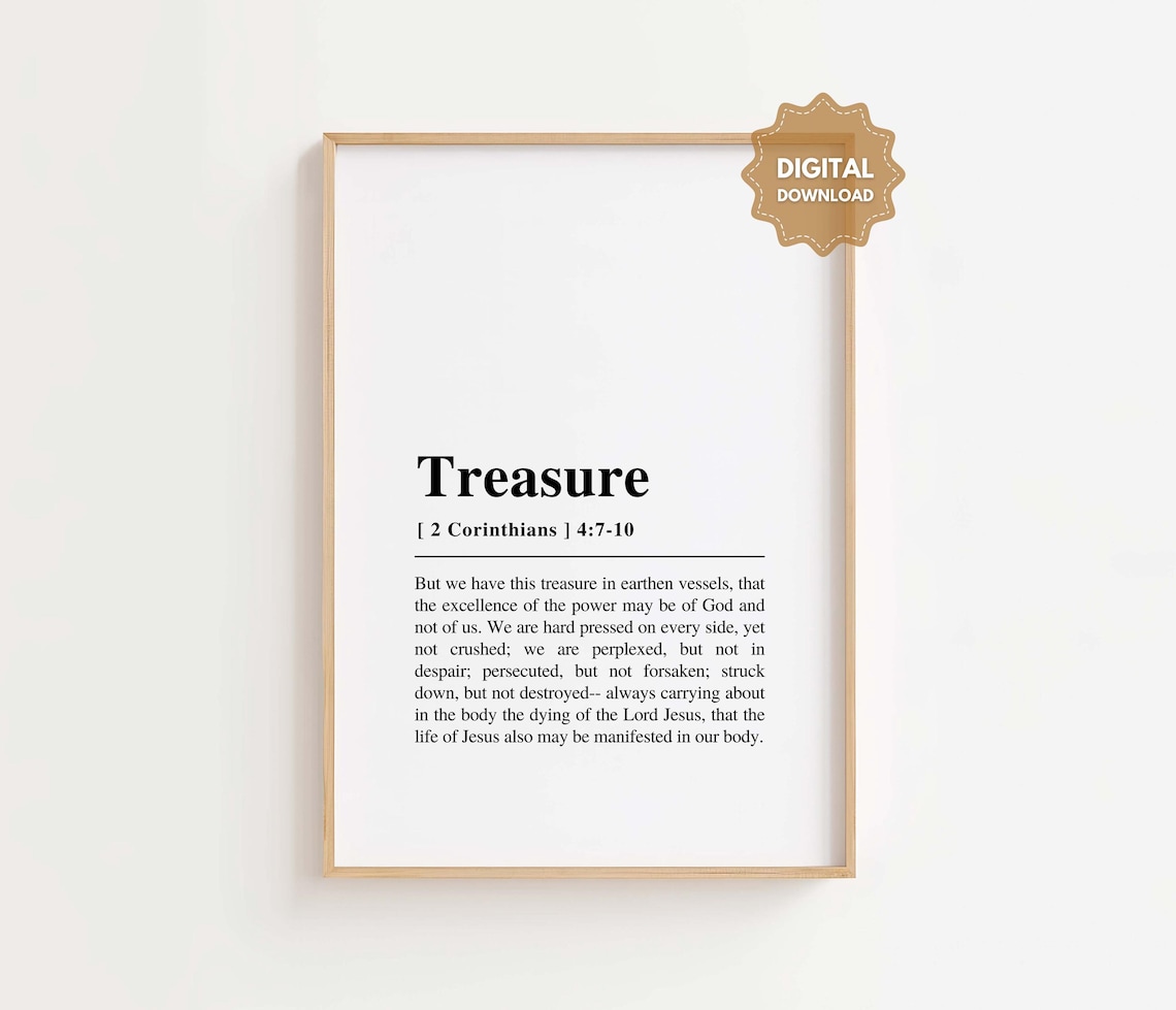 2 Corinthians 4:7 Bible Verse Art Print