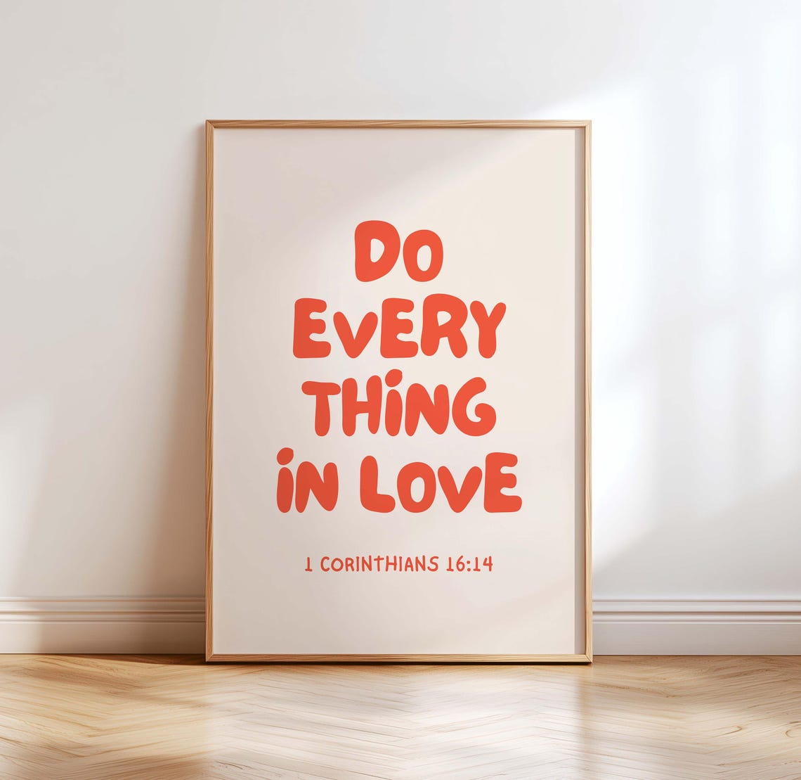 Do Everything In Love 1 Corinthians 16:14 Christian Scripture Poster