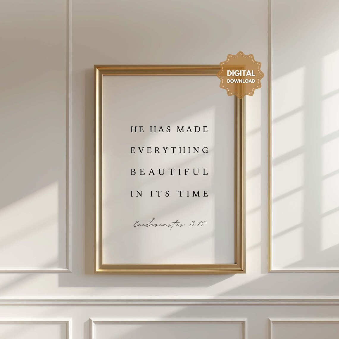 Ecclesiastes 3:11 Minimalist Scripture Art Print