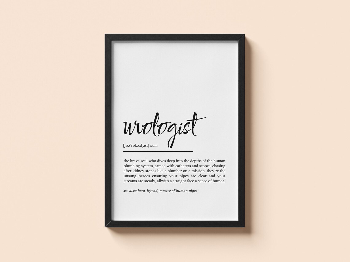 Urologist Medical Definition Poster, Graduation Gift