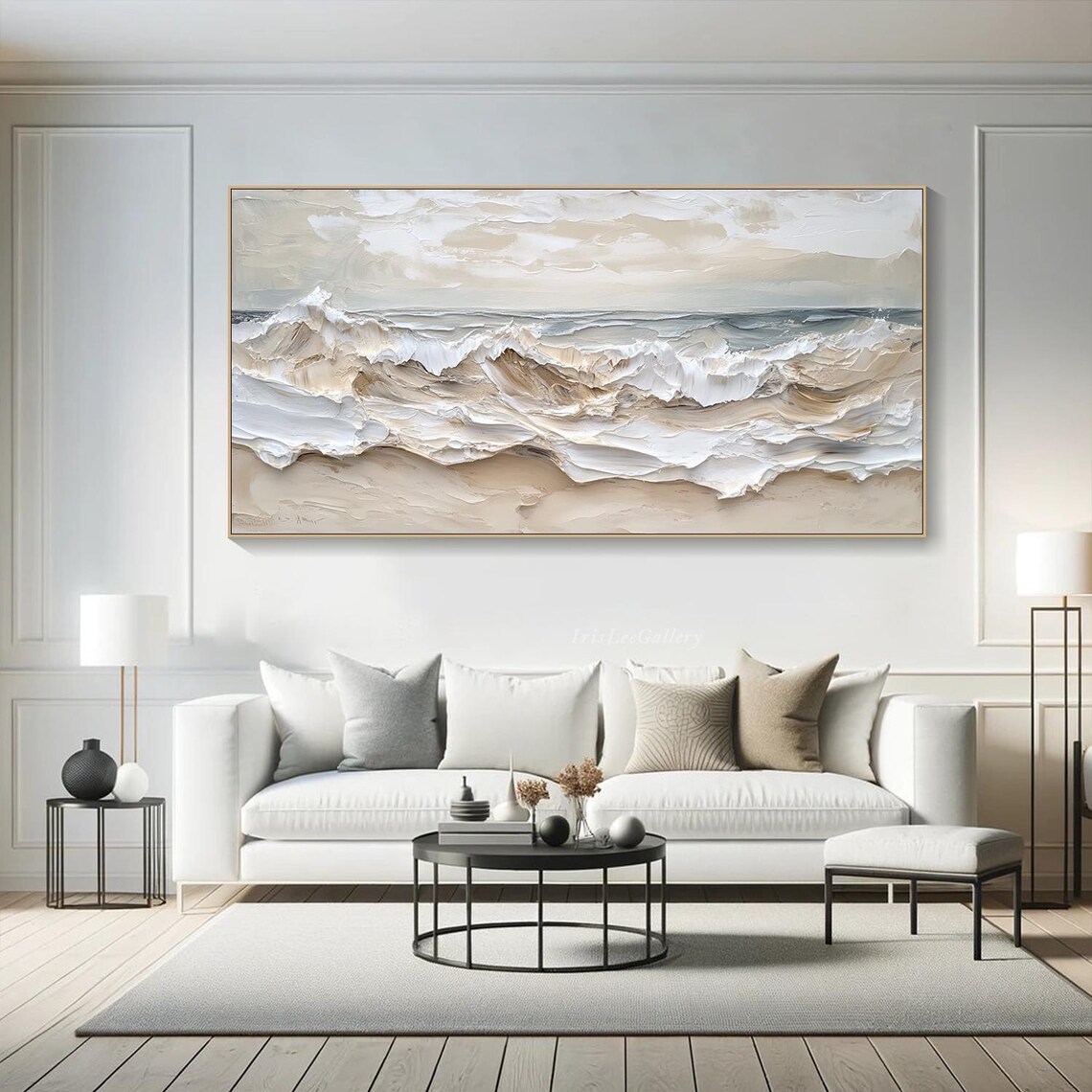 Ocean Wave Wabi-Sabi Wall Art Print, Beach Decor - Image 2