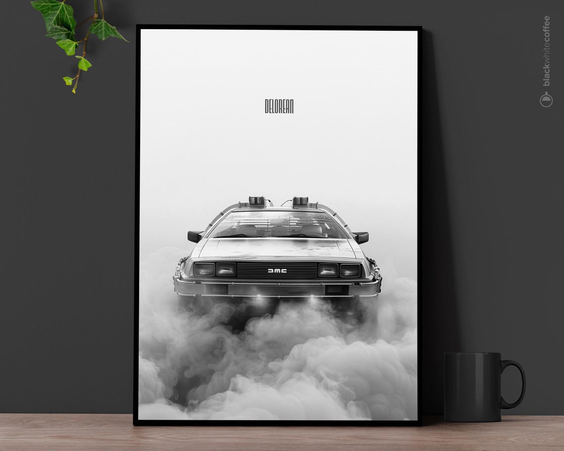 DeLorean DMC Time Machine Back To The Future Classic Car Poster