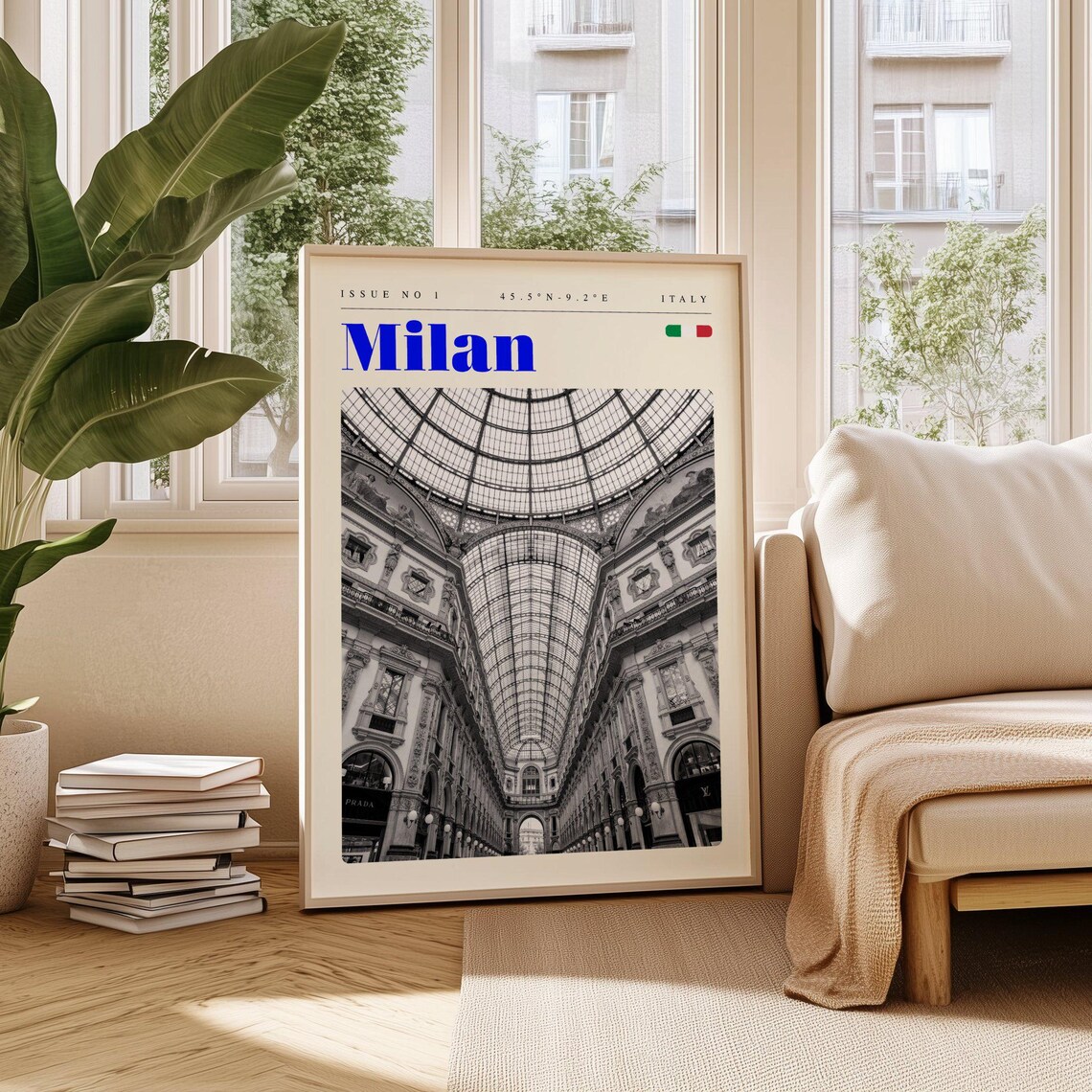 Milan Italy Galleria Vittorio Emanuele Dome Interior Photo Poster
