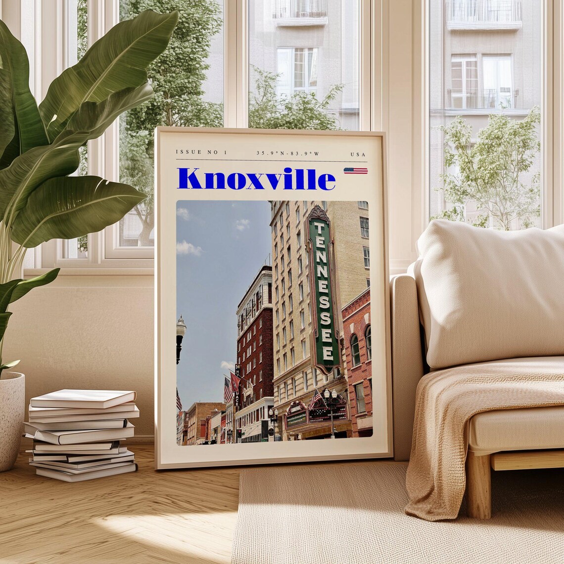Knoxville Tennessee Theatre Sign On Historic Gay Street Poster