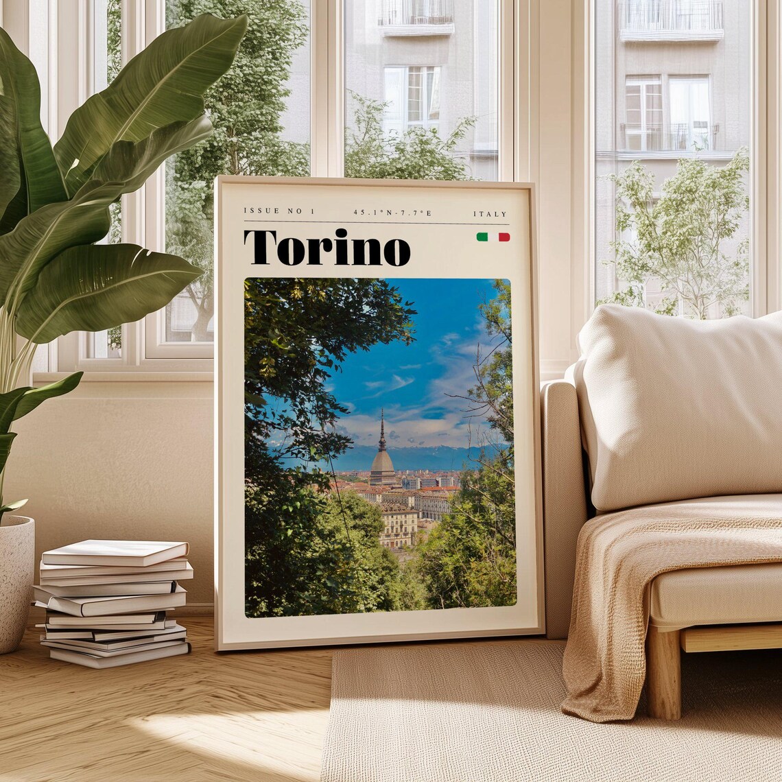 Torino Italy Mole Antonelliana Historic City View Photography Poster