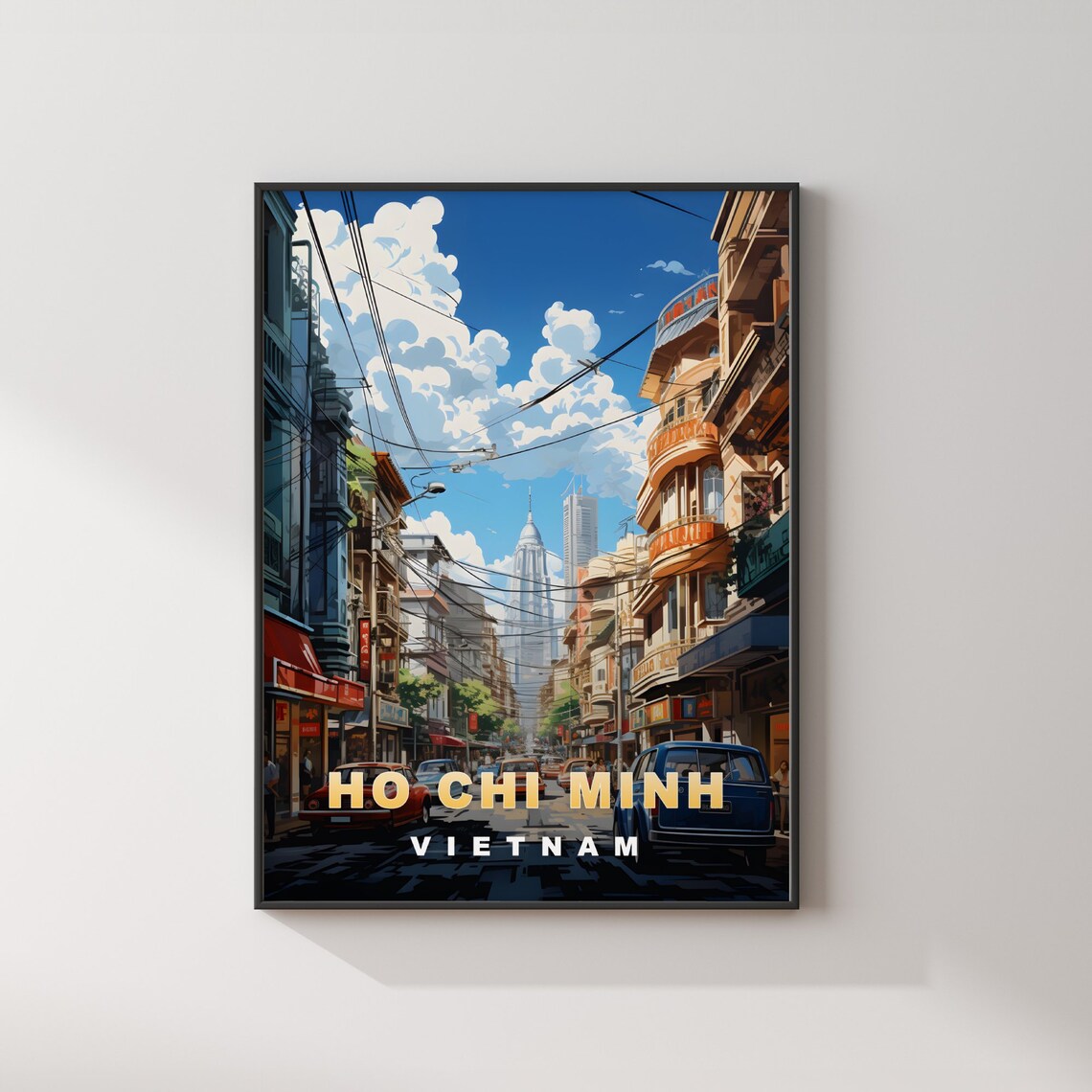 Ho Chi Minh City Vietnam Busy Street Daytime City Travel Poster - Image 2