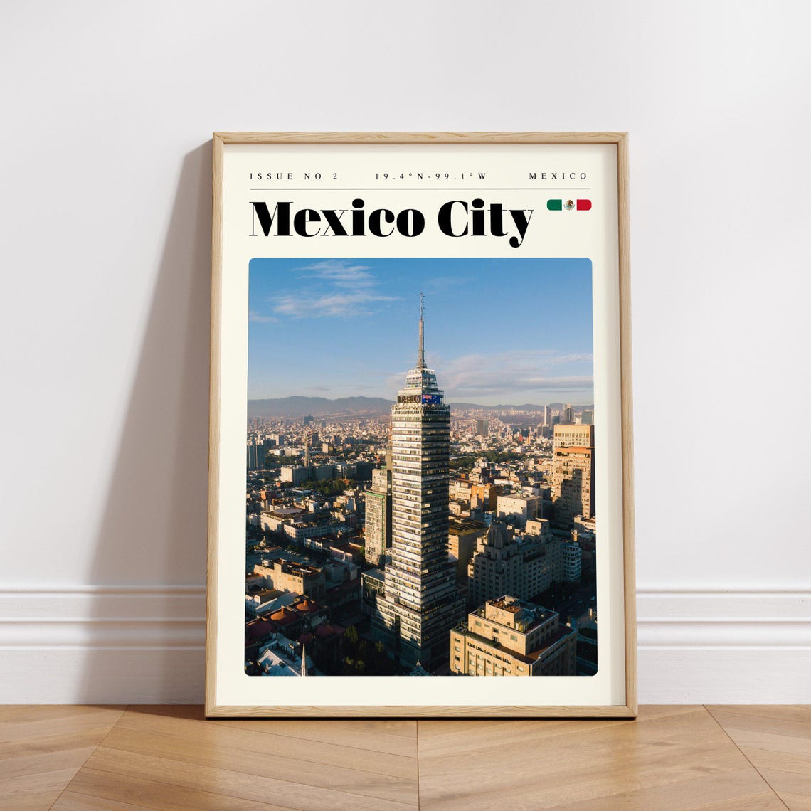 Mexico City Mexico Downtown Tower Aerial Urban Skyline Poster - Image 3