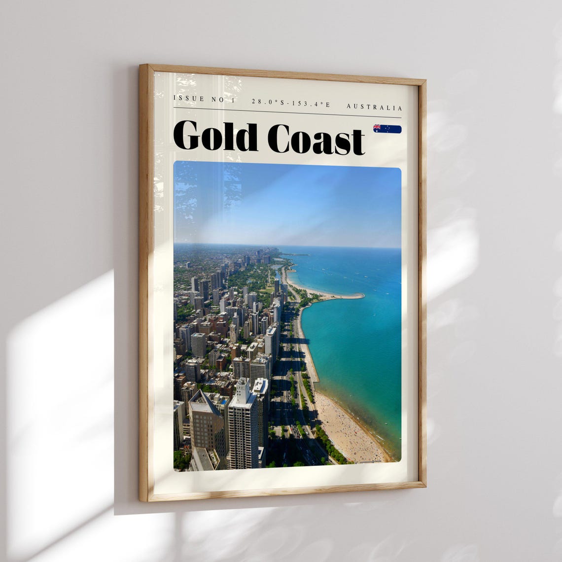 Gold Coast Australia Beachfront Skyline Coastal Travel Poster - Image 2