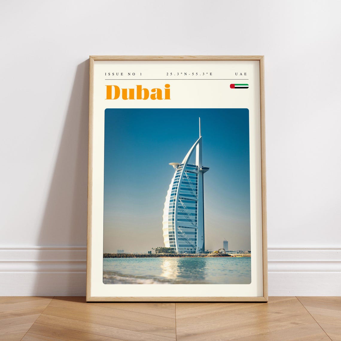 Dubai UAE Burj Al Arab Sail Hotel Sea Waterfront Photo Travel Poster - Image 3