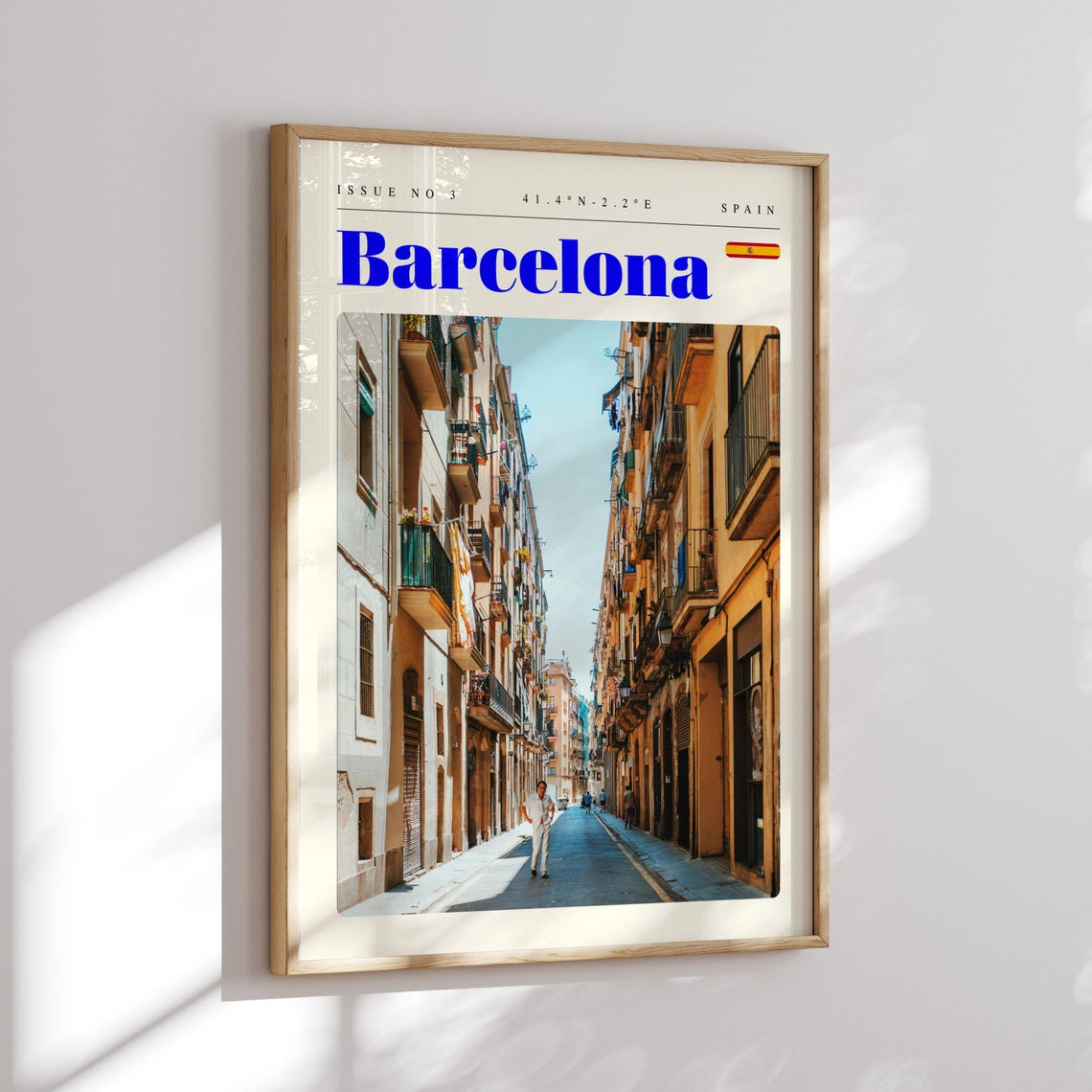 Barcelona Spain Old Town Balcony Lane Charming Street Poster - Image 2