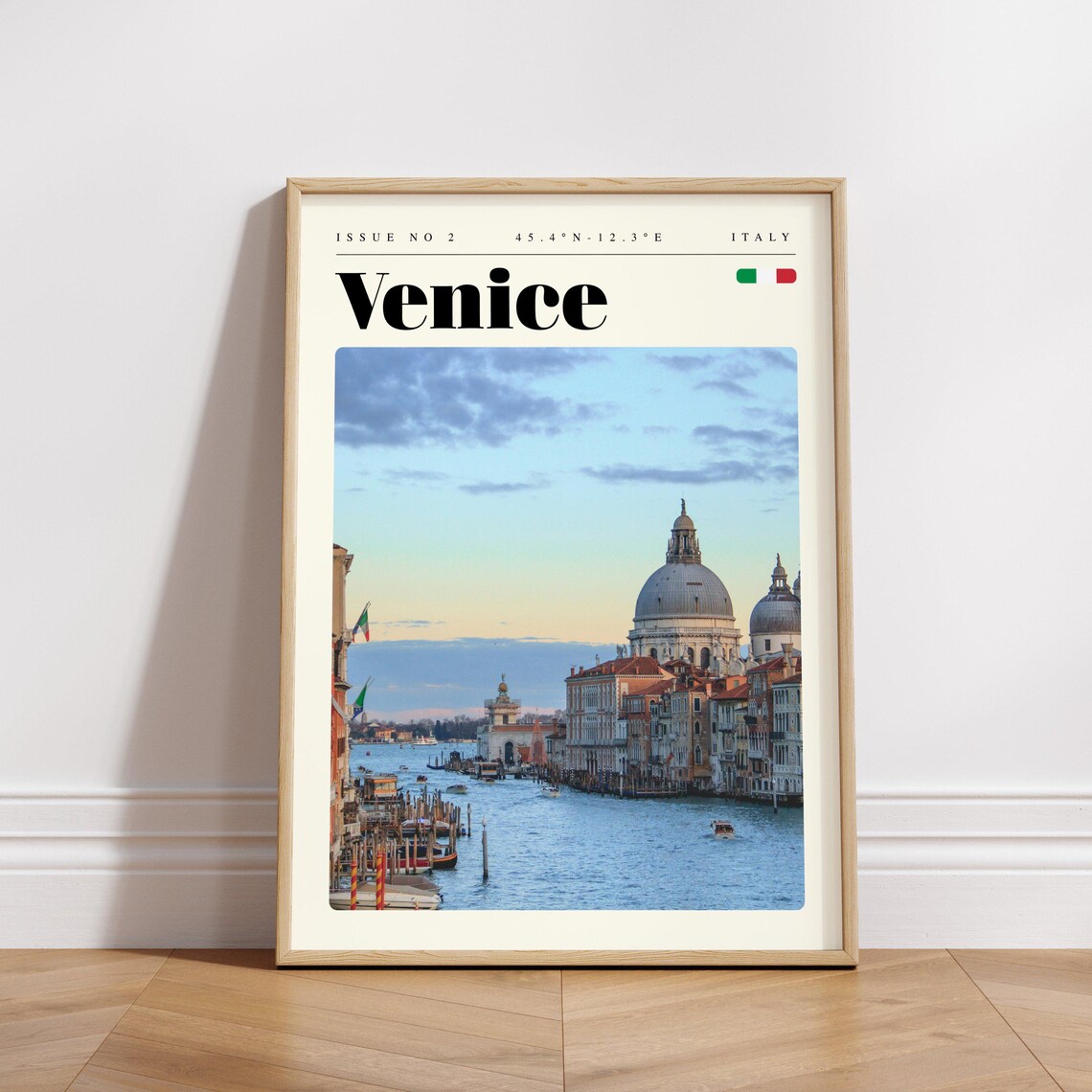 Venice Italy Vintage Travel Poster Grand Canal With Salute Basilica - Image 3